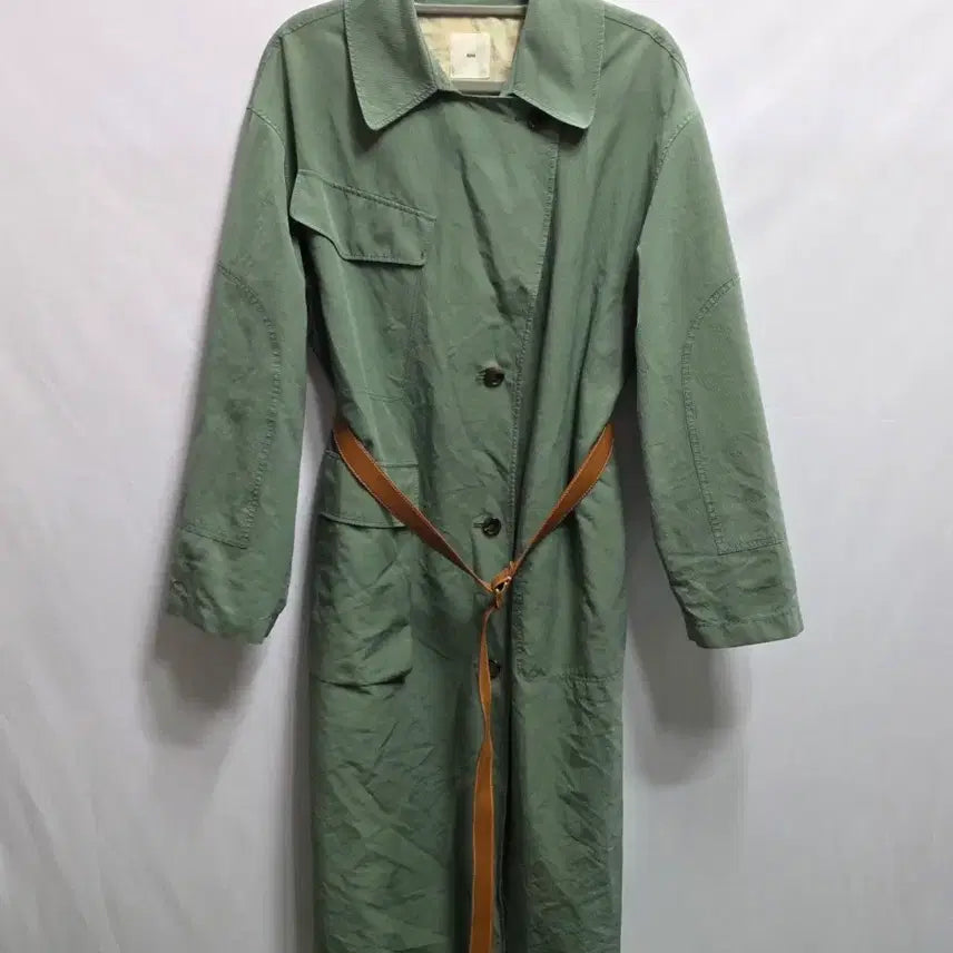 [BUNJANG] KUHO Belted Khaki Trench Coat / 구호 KUHO 벨트 카키 트렌치 코트