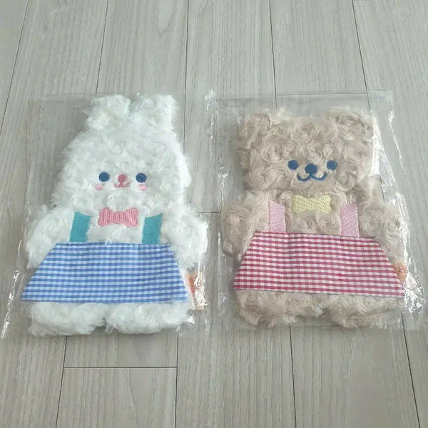 [BUNJANG] Milkjoy Rabbit & Bear Flat Pencil Case/Pouch / 밀크조이 토끼,곰돌이 납작필통,파우치