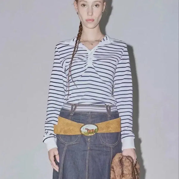 [BUNJANG] Sculptor Shirring Tennis Shirt (M) / 스컬프터 셔링 테니스 셔츠 m