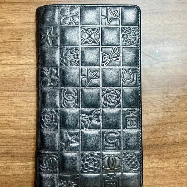 [BUNJANG] Chanel Quilted Long Wallet Metallic Black / 샤넬 퀼팅 장지갑 메탈블랙