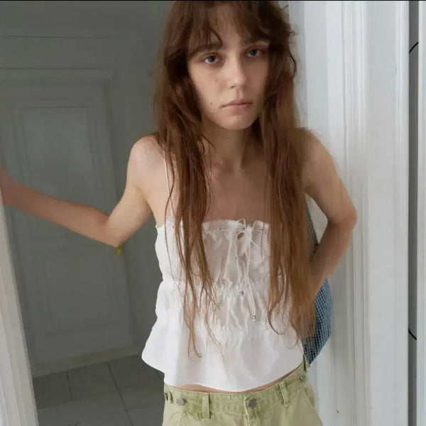 [BUNJANG] Poeto Whisper Cami Blouse Ivory / 포에토 Whisper cami blouse ivory