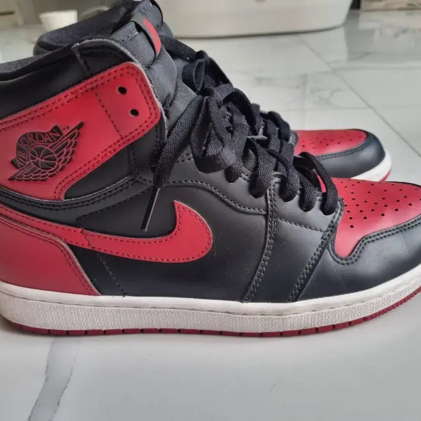 [BUNJANG] Air Jordan 1 Patent Bred Custom Matte Sneakers / 에어조던1 페이턴트 브레드 280 무광 커스텀