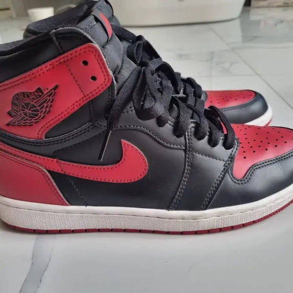 [BUNJANG] Air Jordan 1 Patent Bred Custom Matte Sneakers / 에어조던1 페이턴트 브레드 280 무광 커스텀