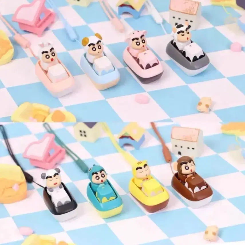 [BUNJANG] Crayon Shin-chan Animal Series Keycap Charm / (초신상)짱구 애니멀 동물 토끼/판다/돼지/공룡/원숭이/고양이 키캡 키링