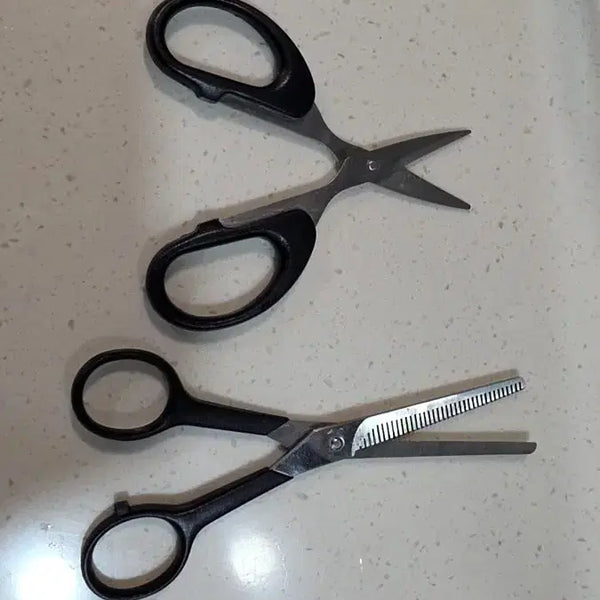 [BUNJANG] Premium Hair Thinning Shears + Mini Scissors Set / 프리미엄 헤어 숱가위 + 미니 가위