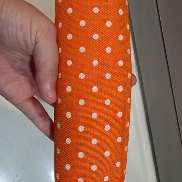 [BUNJANG] Orange Polka Dot Pencil Case / 주황색 땡땡이 필통