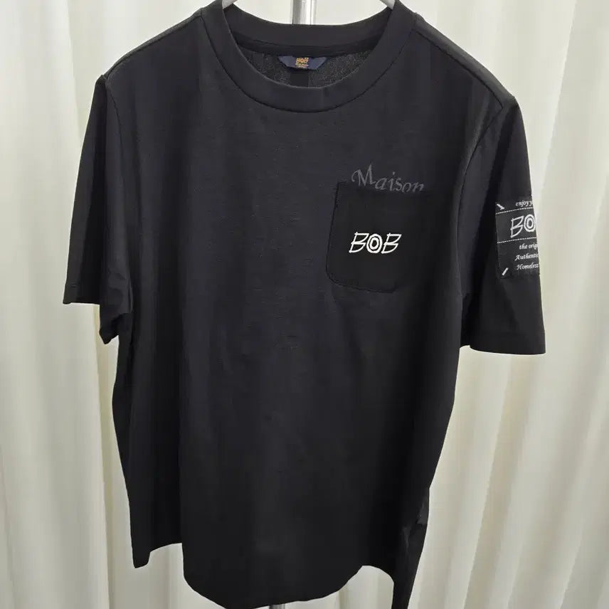 [BUNJANG] Bob Pocket Half Sleeve T-Shirt Black / [95] bob 포켓 반팔 블랙