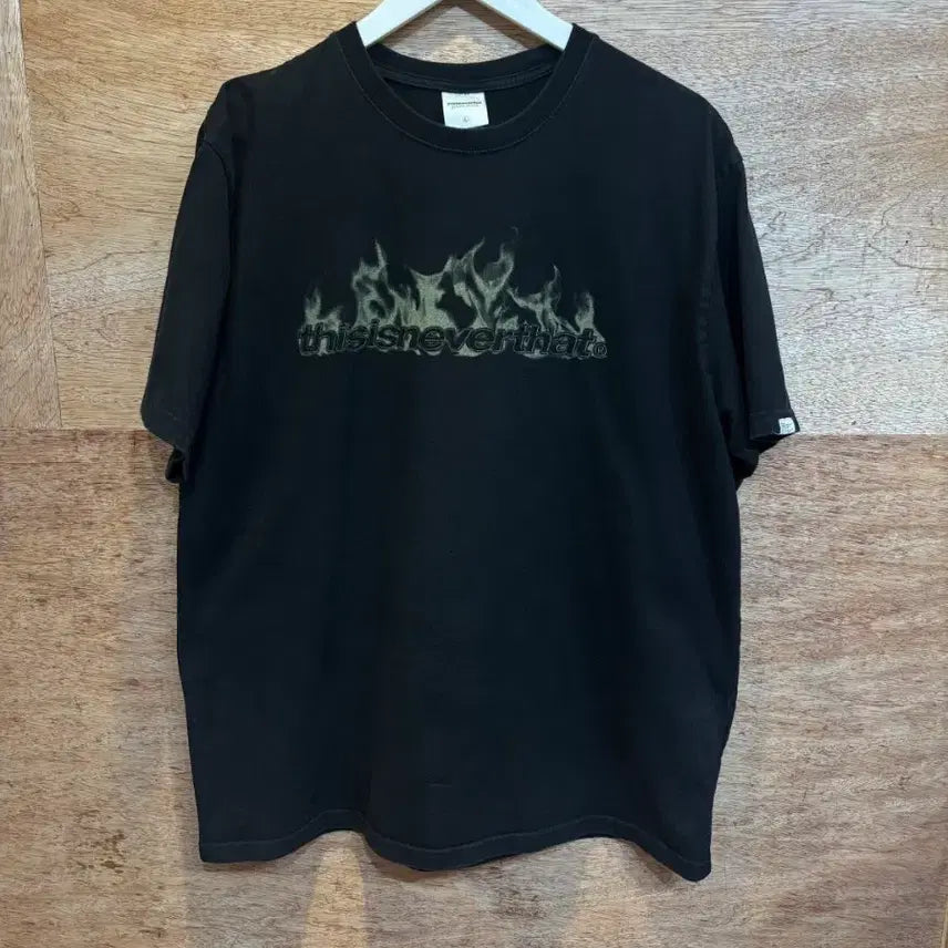 [BUNJANG] thisisneverthat Flame T-Shirt Black L / 디스이즈네버댓 플레임 반팔 티셔츠 블랙 L사이즈