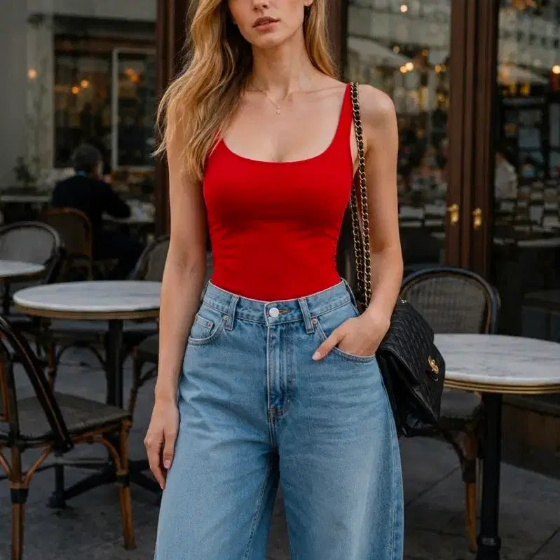 [BUNJANG] ZARA Red Bodysuit Size S / 새상품 자라 zara bodysuit 바디수트 바디슈트 S