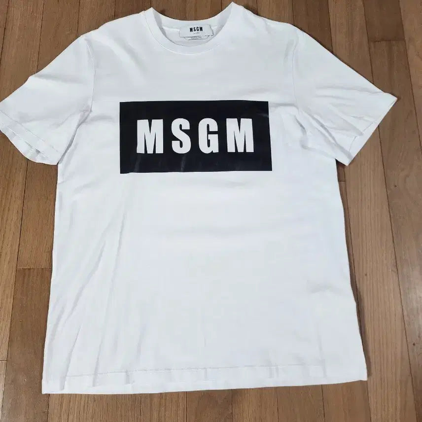 [BUNJANG] MSGM Logo Short Sleeve T-Shirt White / MSGM 로고 반팔 티셔츠 100 화이트