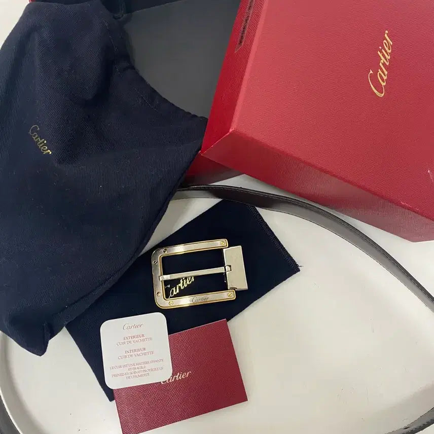 [BUNJANG] Cartier Santos Reversible Men's Belt / 정품 까르띠에 산토스 리버시블 남성 벨트팝니다.