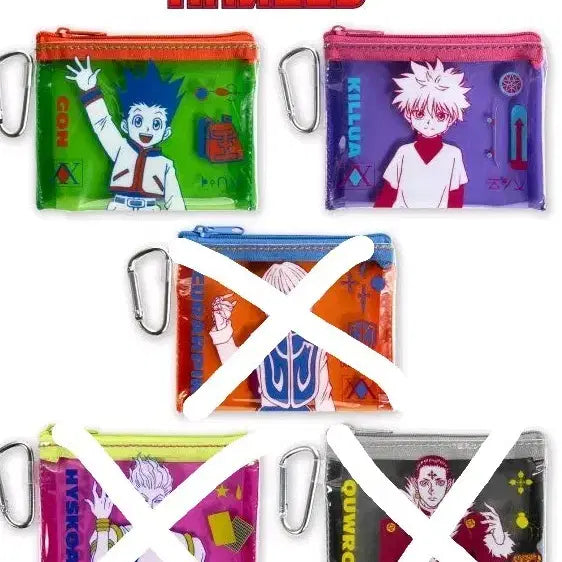 [BUNJANG] Hunter x Hunter Gon & Killua Pouch Bundle / 곤 키르아 투명 파우치 일괄 산큐마트 콜라보 헌터헌터