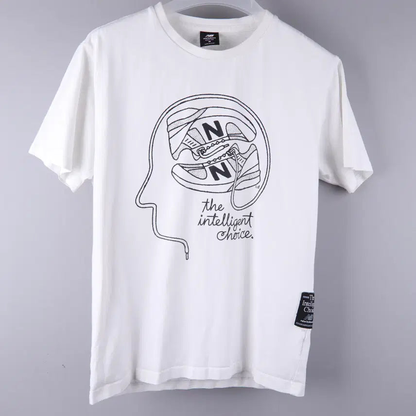 [BUNJANG] New Balance Delorenzo Shoe T-Shirt White (M) / 뉴발란스(New Balance) 델로렌조 슈 티셔츠 화이트 반팔 (M)