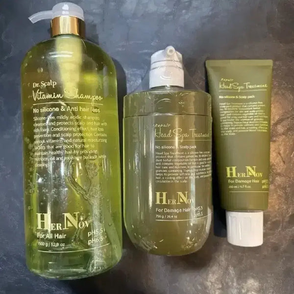 [BUNJANG] Ernov Vitamin Shampoo & Spa Set (Large Capacity) / 에르노브 비타민샴푸.스파셋트(대용량)