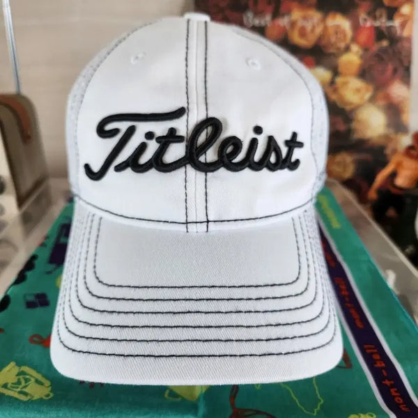 [BUNJANG] Titleist PRO V1 White Mesh Cap / 타이틀리스트 PRO V1 골프 모자 화이트 메쉬캡