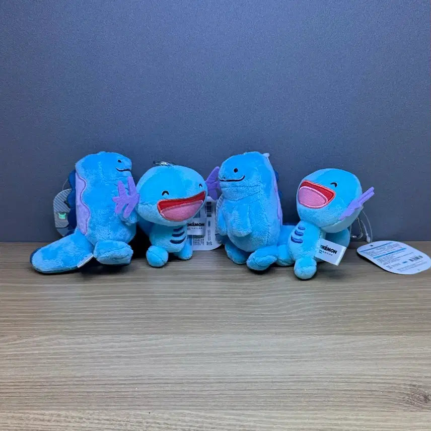 [BUNJANG] Official Pokemon Wooper Evolution Quagsire Plush Keychain Set / 정품) 포켓몬스터 우파 진화 누오 인형 키링 세트