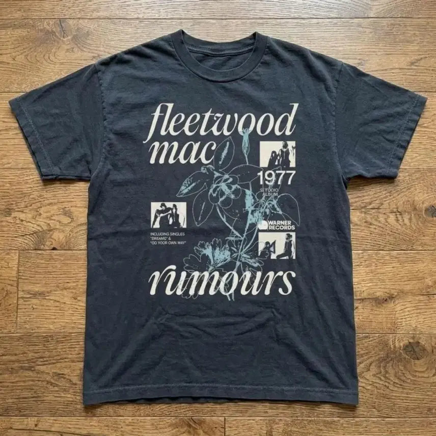 [BUNJANG] Fleetwood Mac Rumours Album Cover Graphic T-Shirt / 검정색 반팔 티셔츠