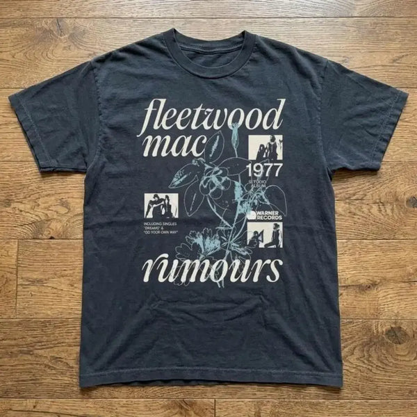 [BUNJANG] Fleetwood Mac Rumours Album Cover Graphic T-Shirt / 검정색 반팔 티셔츠