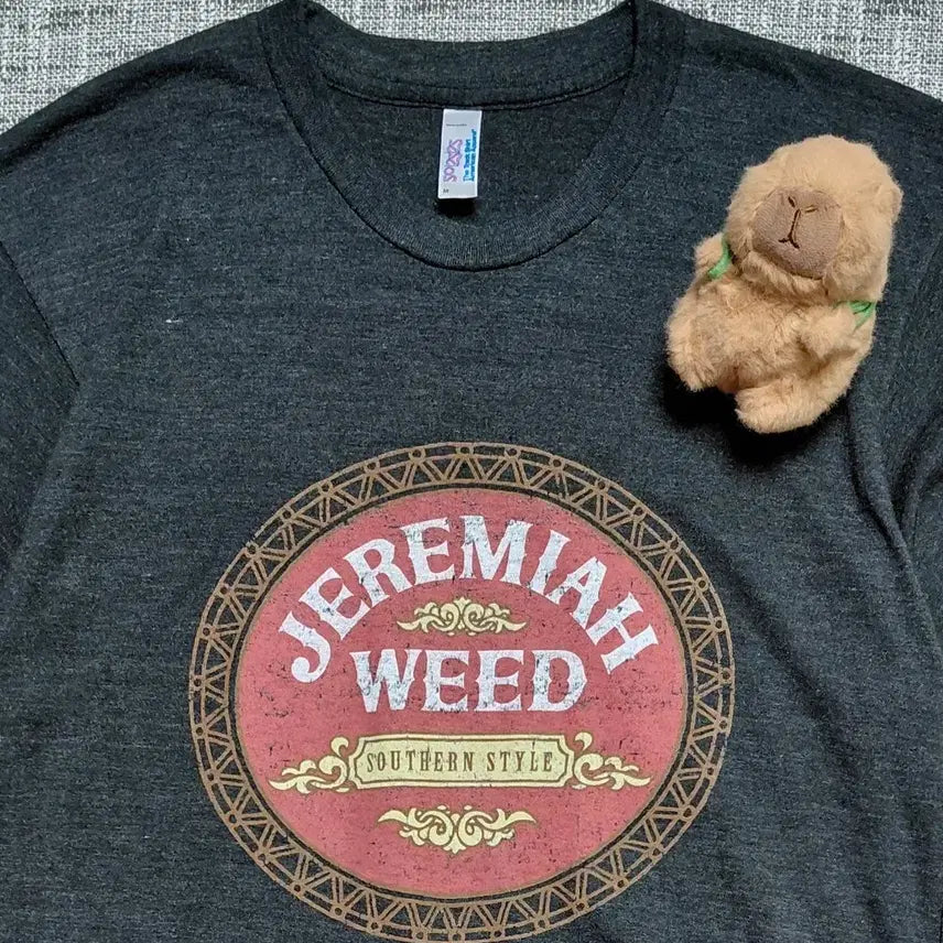 [BUNJANG] American Apparel Original Track Shirt Single Stitch Jeremiah Weed Graphic M / [M/싱글스티치] 아메리칸 어패럴 오리지널 셔츠 Jeremiah Weed