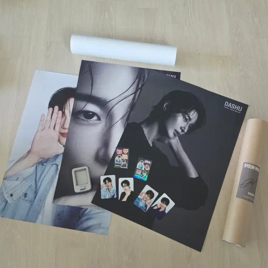 [BUNJANG] Byeon Woo Seok Dachyu Bromide, Photocard, and Sticker Set / 변우석 다슈