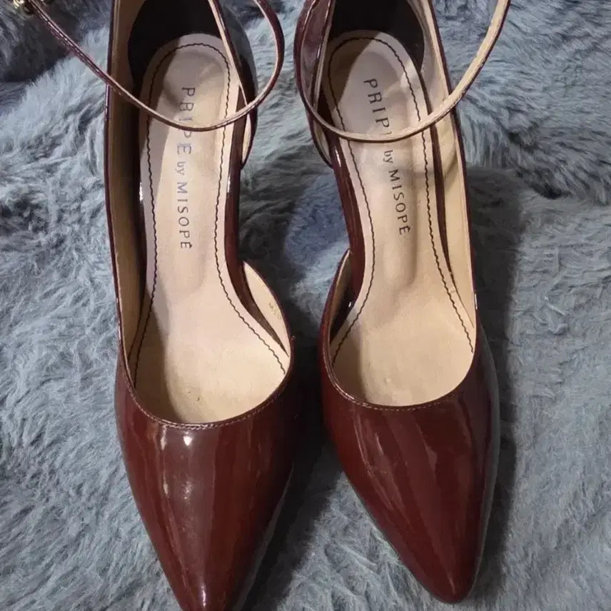 [BUNJANG] MISOFE PRIDE Pump Ankle Strap Heels Wine 235 / 미소페 PRIDE 펌프스 앵클 5만7천 힐 와인색 235