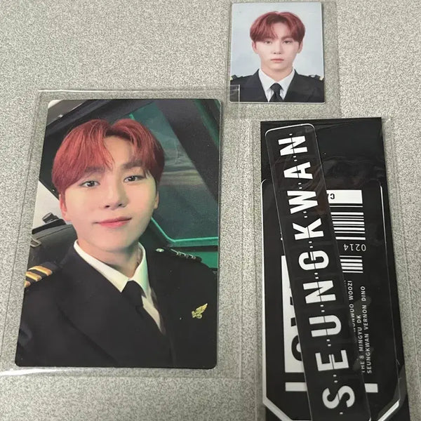 [BUNJANG] Seungkwan Photocard, Photo Sticker, Name Tag Bundle Set / 항공틴 승관 양도