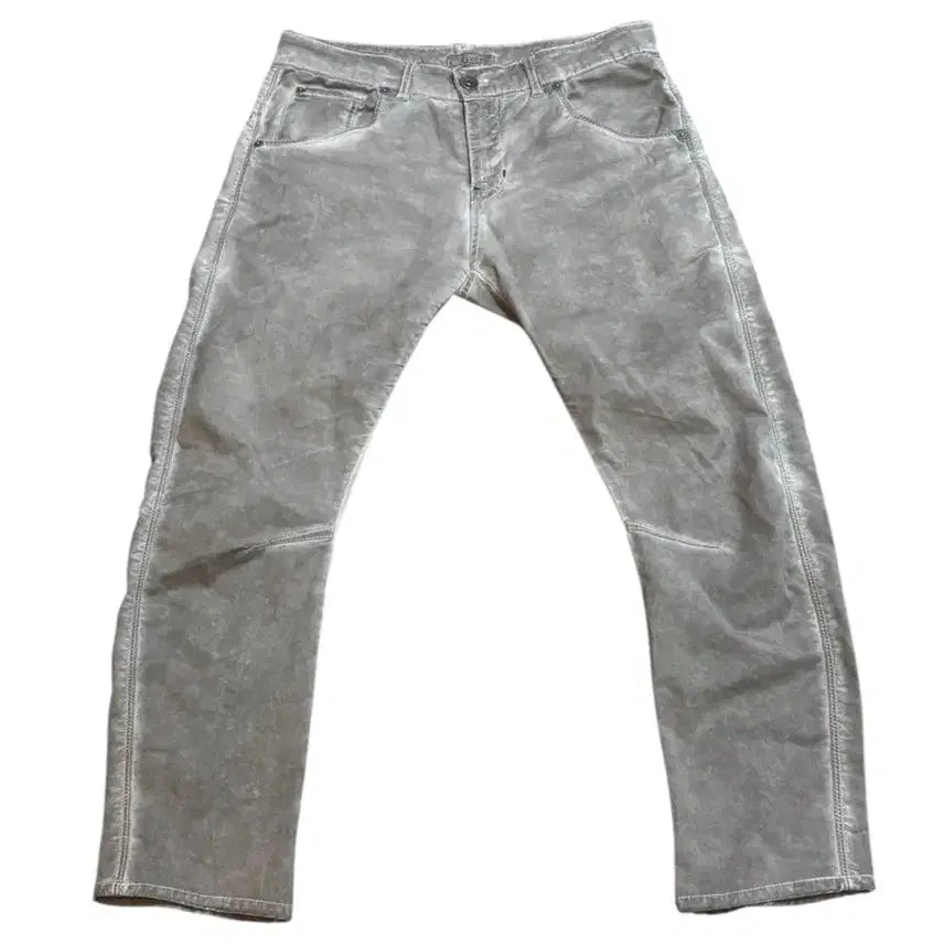 [BUNJANG] Light Grey Washed Slim Straight Pants (Made in Italy) / series; 워싱 팬츠 (Made in Italy)/스판0