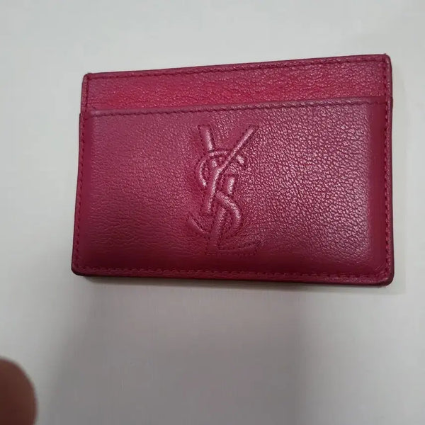 [BUNJANG] Yves Saint Laurent Pink Leather Card Holder / 이브생로랑 카드지갑