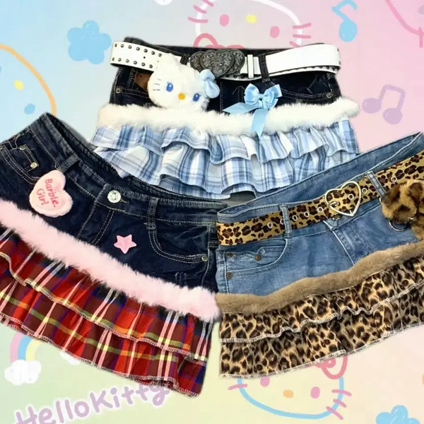 [BUNJANG] Onekiity Gyaru Leopard Print Skirt Collection / 초초초레어 오네키티갸루 일녀vv 슈퍼산리오갸루호피스커트