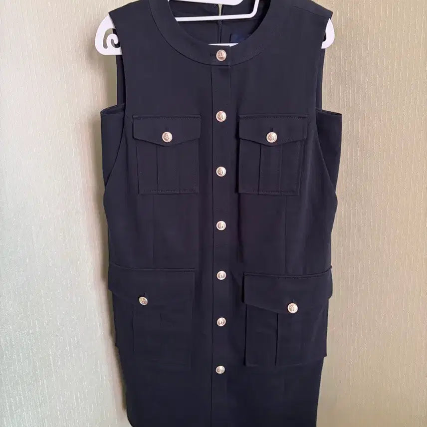 [BUNJANG] Juunj Classic Button Black Dress / 준지 junj 클래식 버튼 블랙 원피스