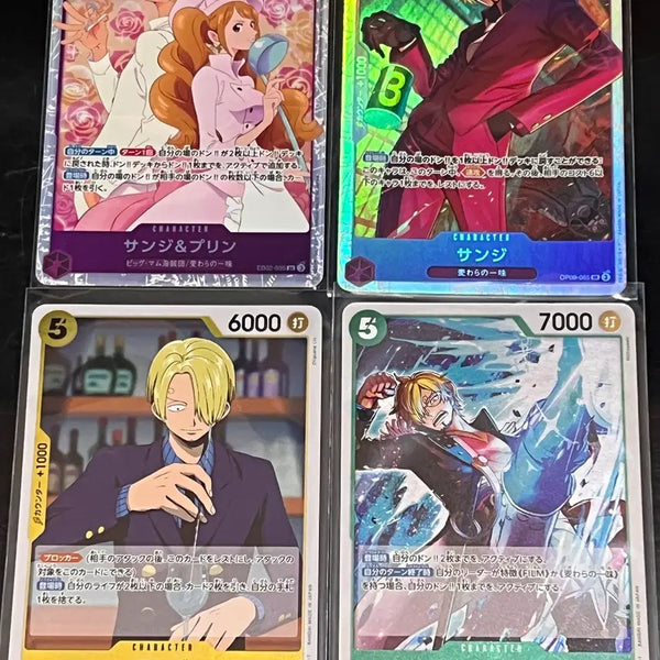 [BUNJANG] One Piece Sanji Japanese SR/R Cards Bundle Set (4 types) / 원피스 '상디' 정품 일본판 SR/R 카드 4종 일괄판매합니다^^