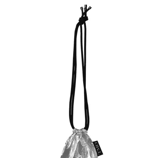 [BUNJANG] Triming Bird Silver Drawstring Bag / 트리밍버드 실버 드로우스트링 가방