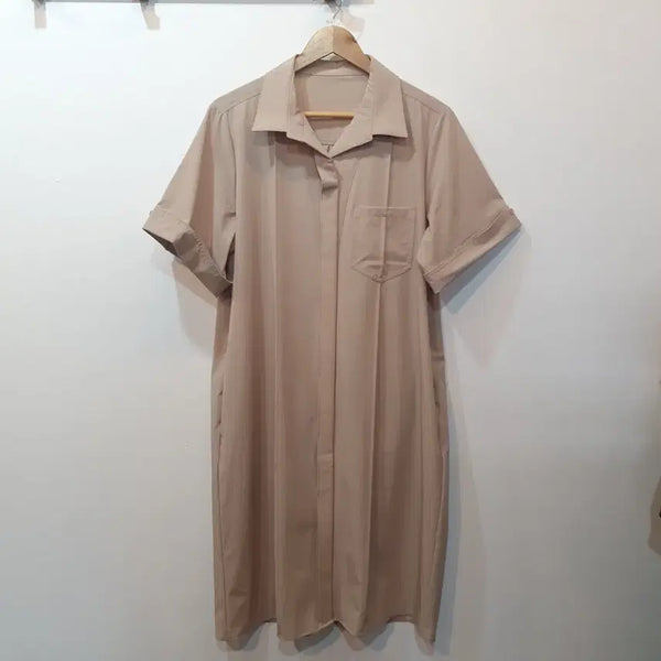 [BUNJANG] Beige "Jjondeuk" Dress / 베이지 쫀득 원피스 yesse