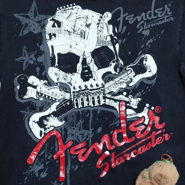 [BUNJANG] Fender Starcaster Vintage Skull Graphic T-Shirt / [M] Fender Starcaster 빈티지 스컬 그래픽 티셔츠