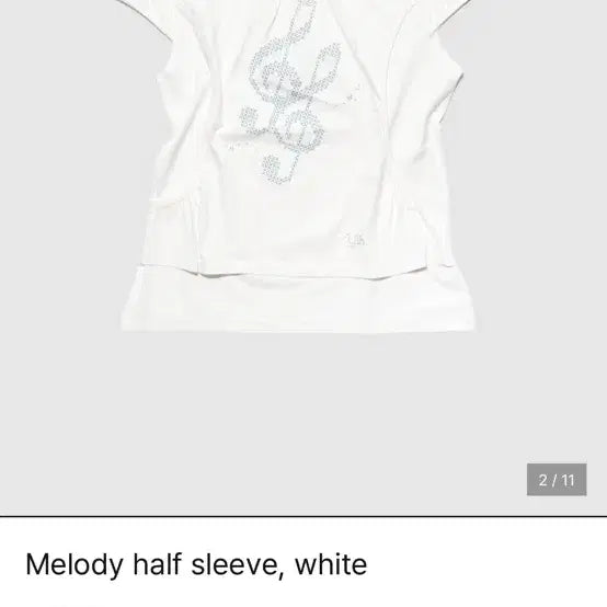 [BUNJANG] InNYangHarmony Melody Half Sleeve White / 인앤양하모니 멜로디 하프 슬리브 화이트