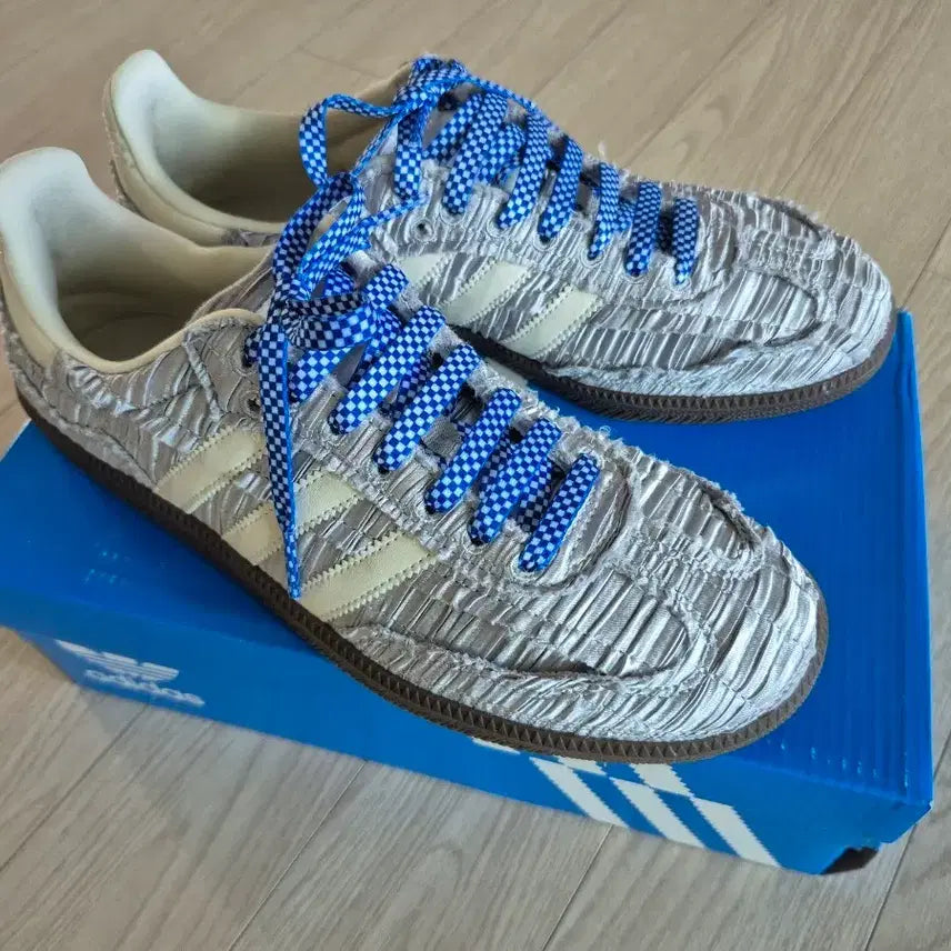[BUNJANG] Adidas Samba Tonal Silver/Blue Sneakers / 아다다스 삼바 토날 실버/블루 265