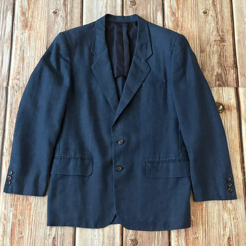 [BUNJANG] Comme des Garçons Homme 90s Linen 2-Button Jacket Navy S / 90s 꼼데가르송 옴므 2버튼 린넨 자켓 네이비 색상 S사이즈