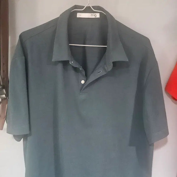 [BUNJANG] Rdrig Khaki Short-Sleeve Polo T-Shirt / rdrig 카키 반팔 카라티