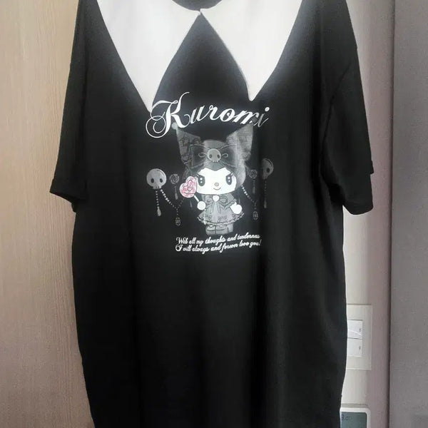 [BUNJANG] Sanrio Kuromi Black Dress L Size / 산리오 쿠로미 블랙 원피스 L 1회 세탁 후 미착용