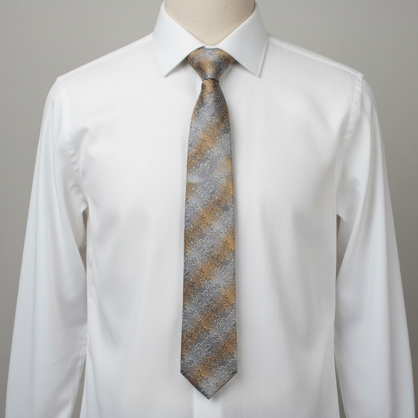 [BUNJANG] Balenciaga Floral Silk Necktie / 발렌시아가 플로럴 실크 넥타이