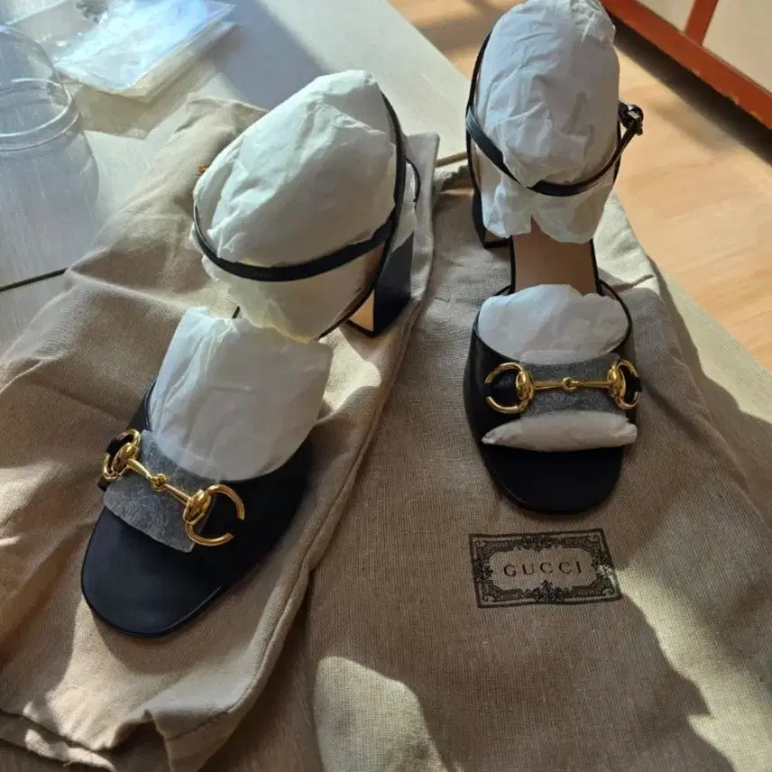 [BUNJANG] Gucci Horsebit Black Sandals / 구찌 Horsebit 블랙 샌들 38.5 (245~250) 새상품 풀구성