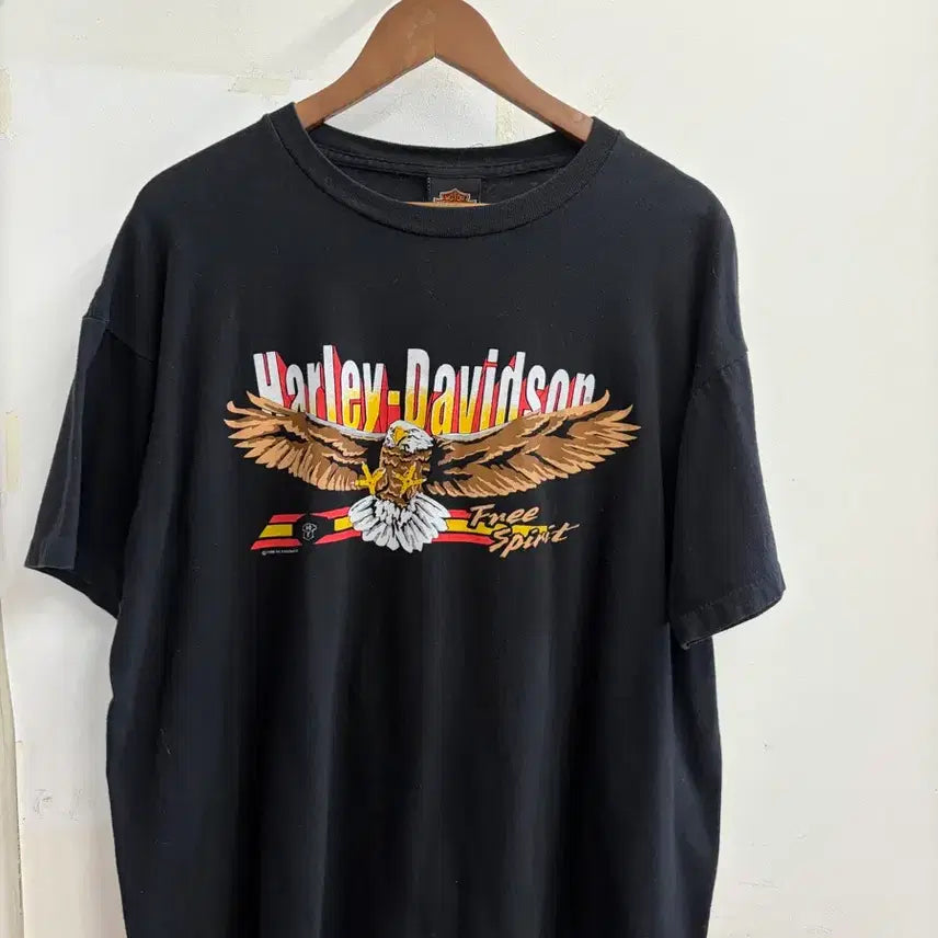 [BUNJANG] Harley-Davidson 1988 Vintage Short-Sleeve T-Shirt / N327. 할리데이비슨 1988 빈티지 반팔티
