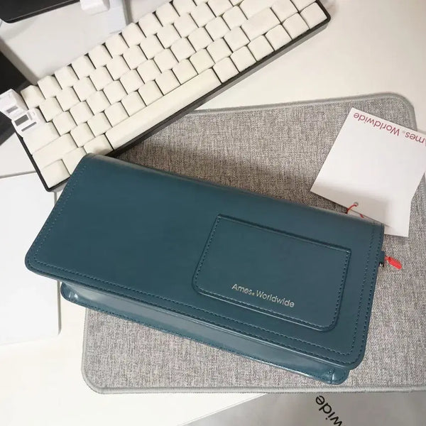 [BUNJANG] Ames Worldwide Flap Bag Shoulder Bag Teal / 미사용) 아메스 월드와이드 플랩 백 숄더백 틸