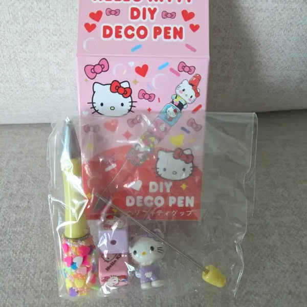 [BUNJANG] Sanrio Hello Kitty DIY Deco Pen Set / (새상품) 산리오 헬로키티 DIY 데코펜 세트 볼꾸 볼펜꾸미기