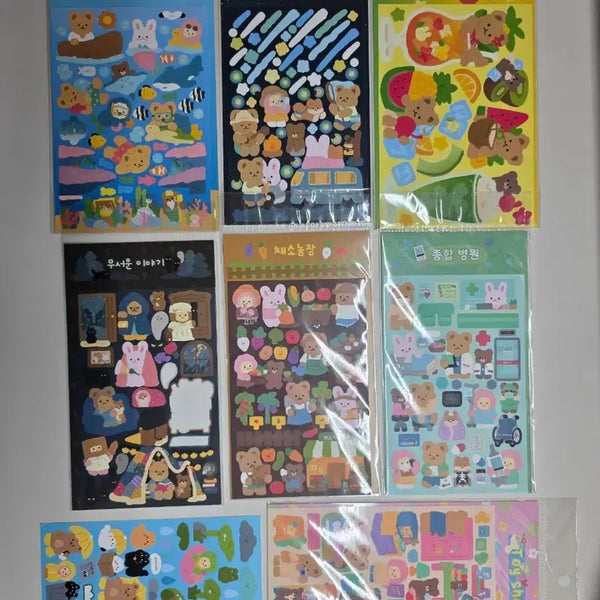 [BUNJANG] Kitchi Shop Seal Sticker Bundle Set / 다꾸 키찌샵 씰스티커 일괄 판매