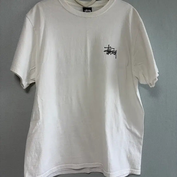 [BUNJANG] Stussy Basic Logo T-Shirt White M / 스투시 반팔티 M 화이트