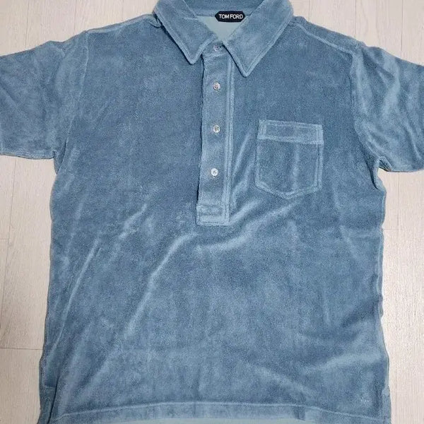 [BUNJANG] Tom Ford Terry Polo Shirt Sky Blue 54 / 톰포드 테리 폴로 티셔츠 스카이블루 54