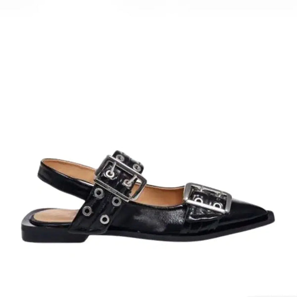 [BUNJANG] Ganni Chunky Ballerina Buckle Flat Shoes / 가니 ganni 청키 발레리나 버클 플랫슈즈