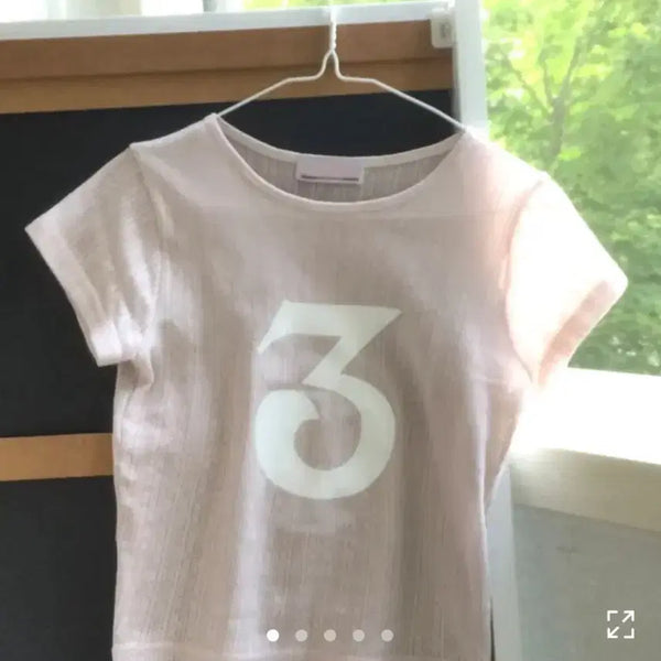 [BUNJANG] Omutt Number Jacquard Short Sleeve T-Shirt / 에이블리 오무트 넘버 쟈가드 반팔 티셔츠