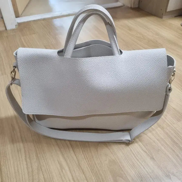 [BUNJANG] ROLA CLASSI Pebble Leather Mini Shoulder Bag Ivory / 로라 클래시 플로백 미니 아이보리 숄더백